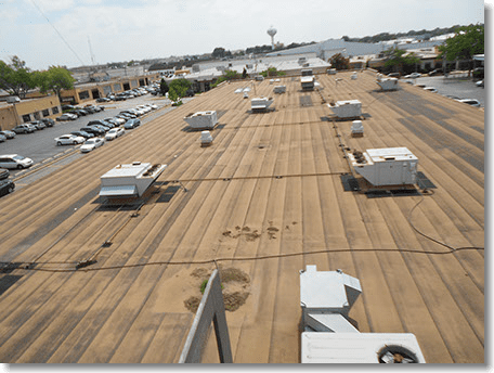 A view of the roof from above.